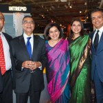 Pratham USA Chairman Arvind Sanger (l) with Sanjiv Sobti, Sangeeta Sobti, Gala co-Chair, and Salonika and Venk Lal