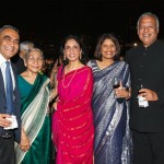 Rajiv Sobti (l) with his mother Mrs. Sobti, Neera Raj, Rekha Kumar and TriState Board Member Deepak Raj