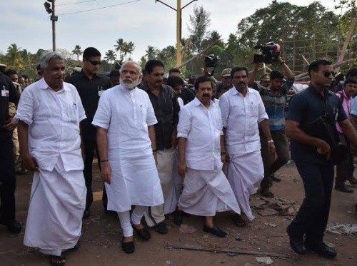 PM Modi visits Puttingal temple, meets burn victims in Kollam hospitals