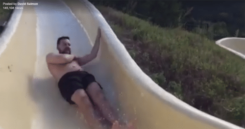 Dallas man’s video of himself flies off water slide on to rocky cliff goes viral