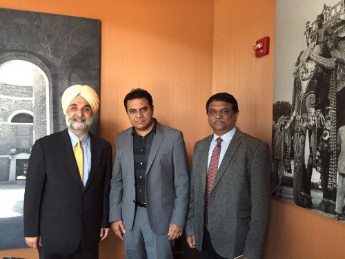 Telangana minister KT Rama Rao meets industry leaders in US