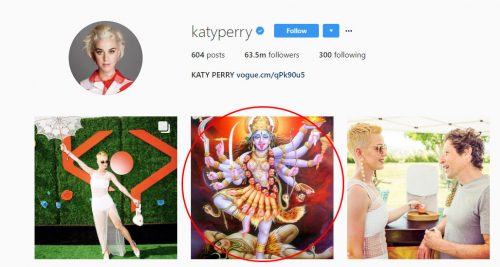 Katy Perry posts picture of Hindu goddess Kali, gets slammed online