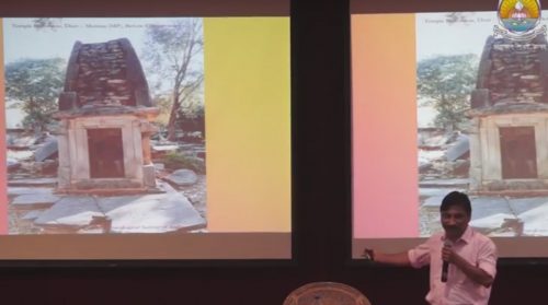 Archaeologist K.K. Mohammed speaking at Amrita University, Amritapuri Campus in Kerala, recently.