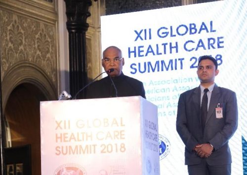 Indian President Ram Nath Kovind inaugurates AAPI global summit in Mumbai Indian President Ram Nath Kovind inaugurating the 12th AAPI Global Healthcare Summit in Mumbai on December 28, 2018.