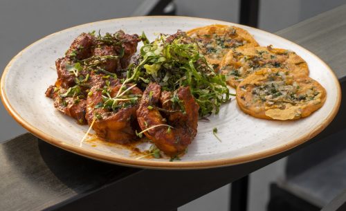 South Spicy Prawns with Pancakes