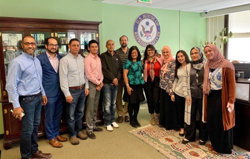 End ‘communications blackout in Kashmir and adhere to human rights standards,’ Pramila Jayapal tells India Rep. Pramila Jayapal with her Kashmiri American constituents