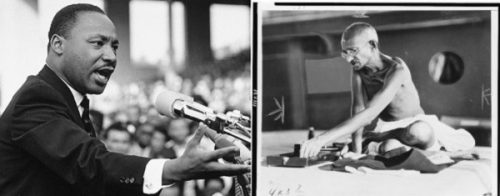 Martin Luther King, Jr. and Mahatma Gandhi.