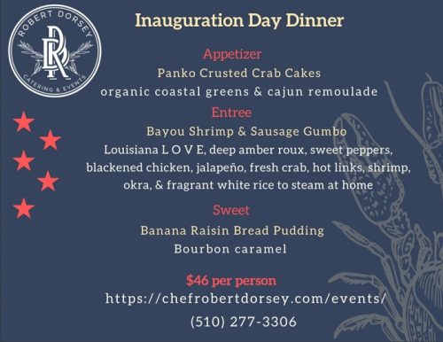 Chef Robert Dorsey's Inauguration Day Dinner menu