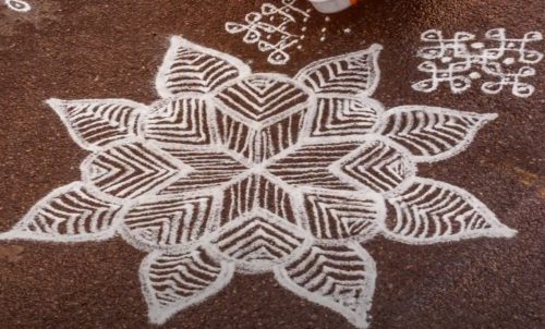 Traditional artwork kolam to celebrate Americaâ€™s incredible diversity made by hundreds of people across the nation.