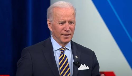 President Joe Biden at the CNN townhall on February 16, 2021.