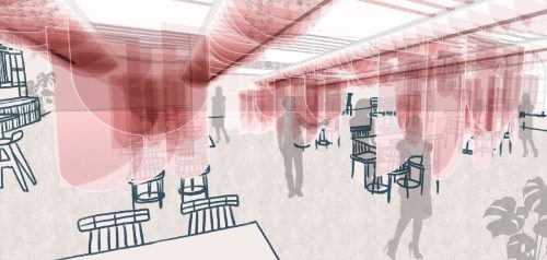 "Adaptive Boundaries," designed by Indian Americans Sanjana Paramhans and Neha Sadrudin.