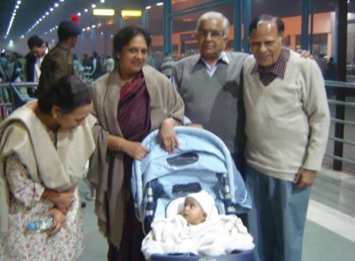 The writer's first trip to India as an infant.