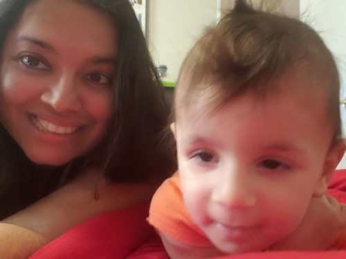 Jo Kaur with Riaan.