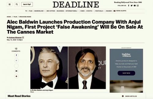 Alec Baldwin launches production company with Anjul Nigam