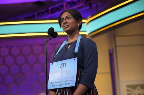 Indian American teen Harini Logan wins 2022 National Spelling Bee in lightning round tiebreaker Indian American teen Harini Logan of Texas was crowned champion of the 2022 Scripps National Spelling Bee held at the National Harbor, just outside of Washington, DC. Photo credit: Scripps National Spelling Bee