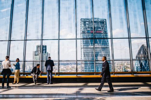 Businessman walking
