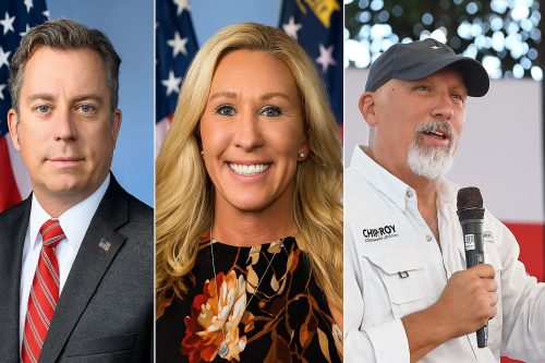 Republican Reps. Andy Ogles (left), Marjorie Taylor Greene (center), and Chip Roy have recently voiced strong opposition to the H-1B visa program.