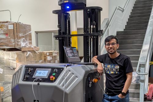 Indian American student puts autonomous robots in the warehouse