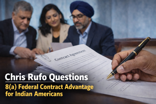 Chris Rufo raises questions over 8(a) federal contract advantage for Indian Americans
