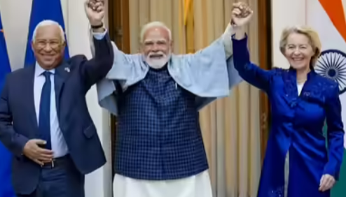 EU Council President flaunts OCI card as India, EU sign ‘mother of all deals’