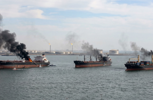 Three more ships struck in the Persian Gulf amid rising oil prices affected by US-Iran conflict