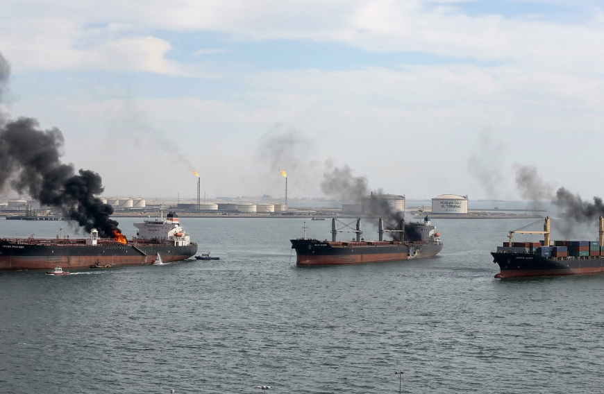 Three more ships struck in the Persian Gulf amid rising oil prices affected by US-Iran conflict