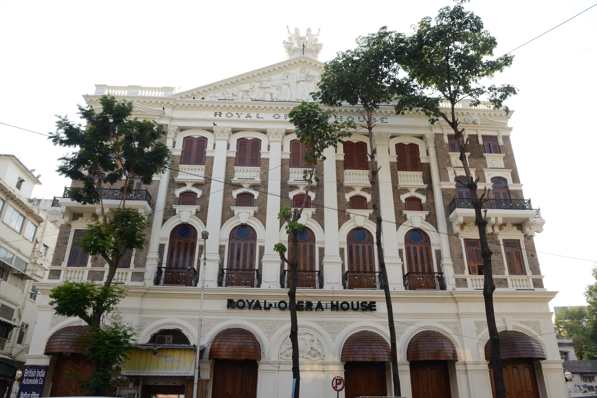 The restored exterior of Mumbai’s historic Royal Opera House, originally inaugurated in 1911 during the colonial era and now revived as one of India’s premier multidisciplinary cultural venues.