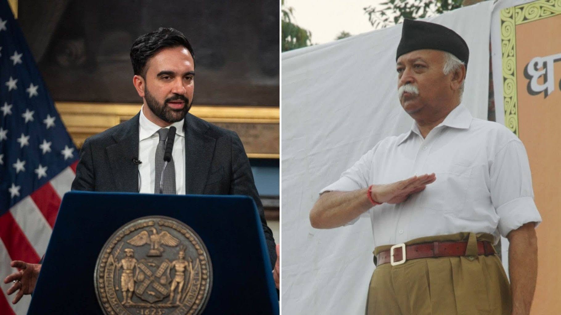Mamdani opposes RSS Chief Mohan Bhagwat’s Madison Square Garden event