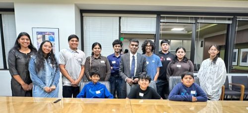 Bay Area Indian American youth engage with Consul General Sivan in Milpitas